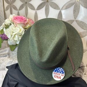 NWT-Stetson Fedora Hat -Velvet Green